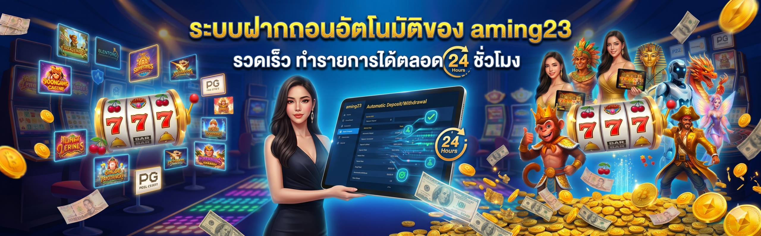 ระบบฝากถอนอัตโนมัติของ aming23 รวดเร็ว ทำรายการได้ตลอด 24 ชั่วโมง​